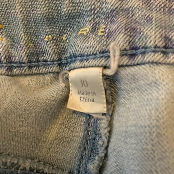 Lauren Conrad Womans 10 Denim Jeans Blue Floral Print Skinny Light Wash Mid Rise - Picture 15 of 16